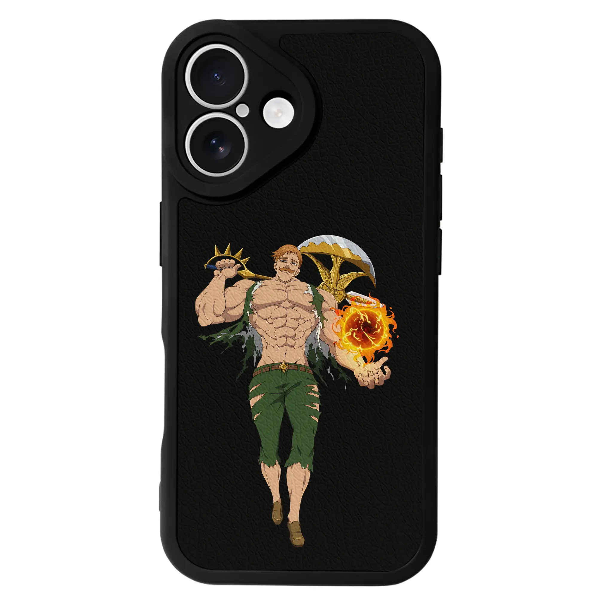 七つの大罪 グッズ エスカノール - IPhone 16シリーズ対応 ・ シリコンスマホケース ・ レザー調 ・ 高精度フィット ・ 耐衝撃 ・ ワイヤレス充電対応 ・ 精密カット